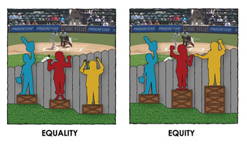 Equality verses equity image