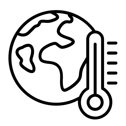 Image of the globe with a thermometer to represent the climate