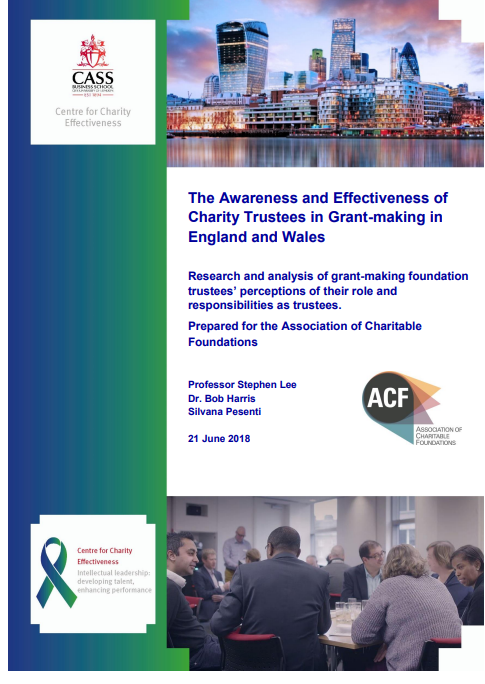 The Awareness and Effectiveness of Charity Trustees in Grant-making in England and Wales report cover