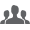 Grey silhouette of three people to represent events and networking 