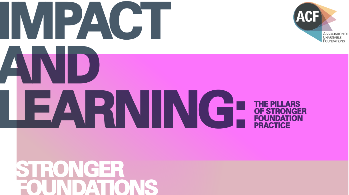 Thumbnail image of a report titled "Impact and learning: the pillars of stronger foundation practice"